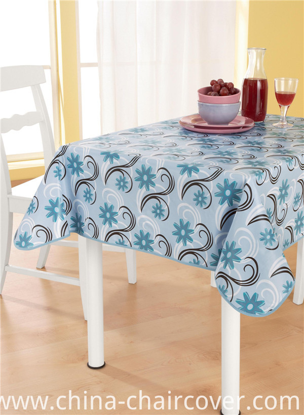 High Quality Popular Promotional PVC Printed Tablecloth with Backing